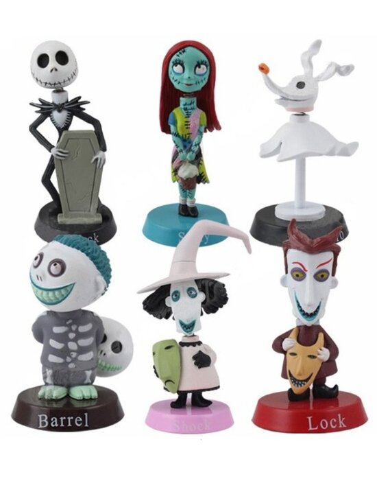 Other - Nightmare Before Christmas Playset 6 Figure Cake Topper Toy Set Collectible